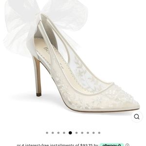 Bella Belle Edna ivory bridal beaded embroidered heels 8